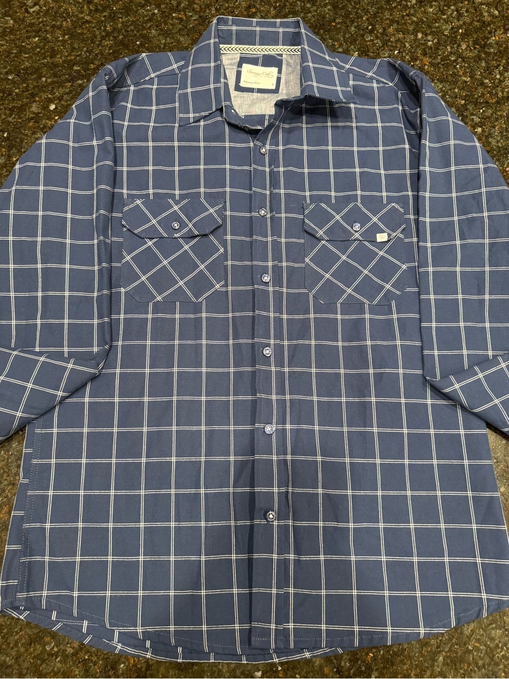 Mens’s Sovereign Code - Los Angelos Flannel Love Sleeve Button-Up - Large